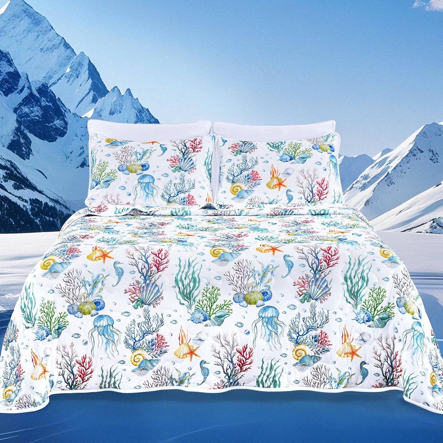 Uspring Double-Sided Cooling Quilt Set Queen Size