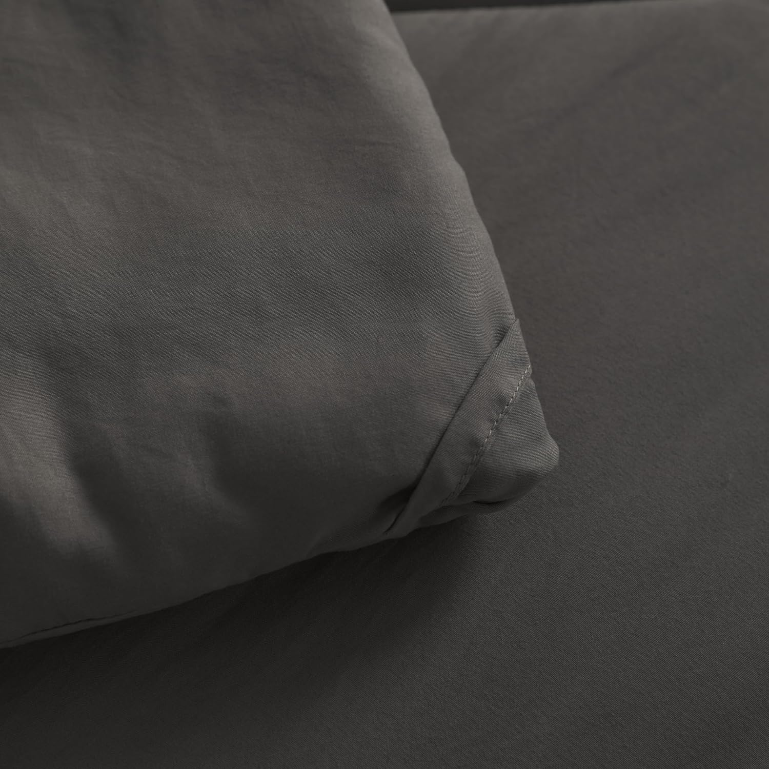NTBAY Twin Bed in a Bag Set 5 Pieces Dark Grey Kids Bedding
