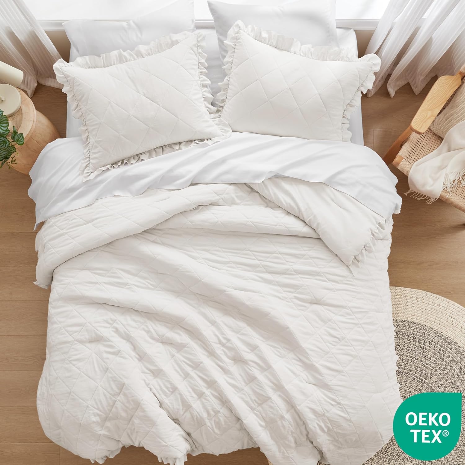 Comfort Spaces Twin Comforter Set with Ruffle