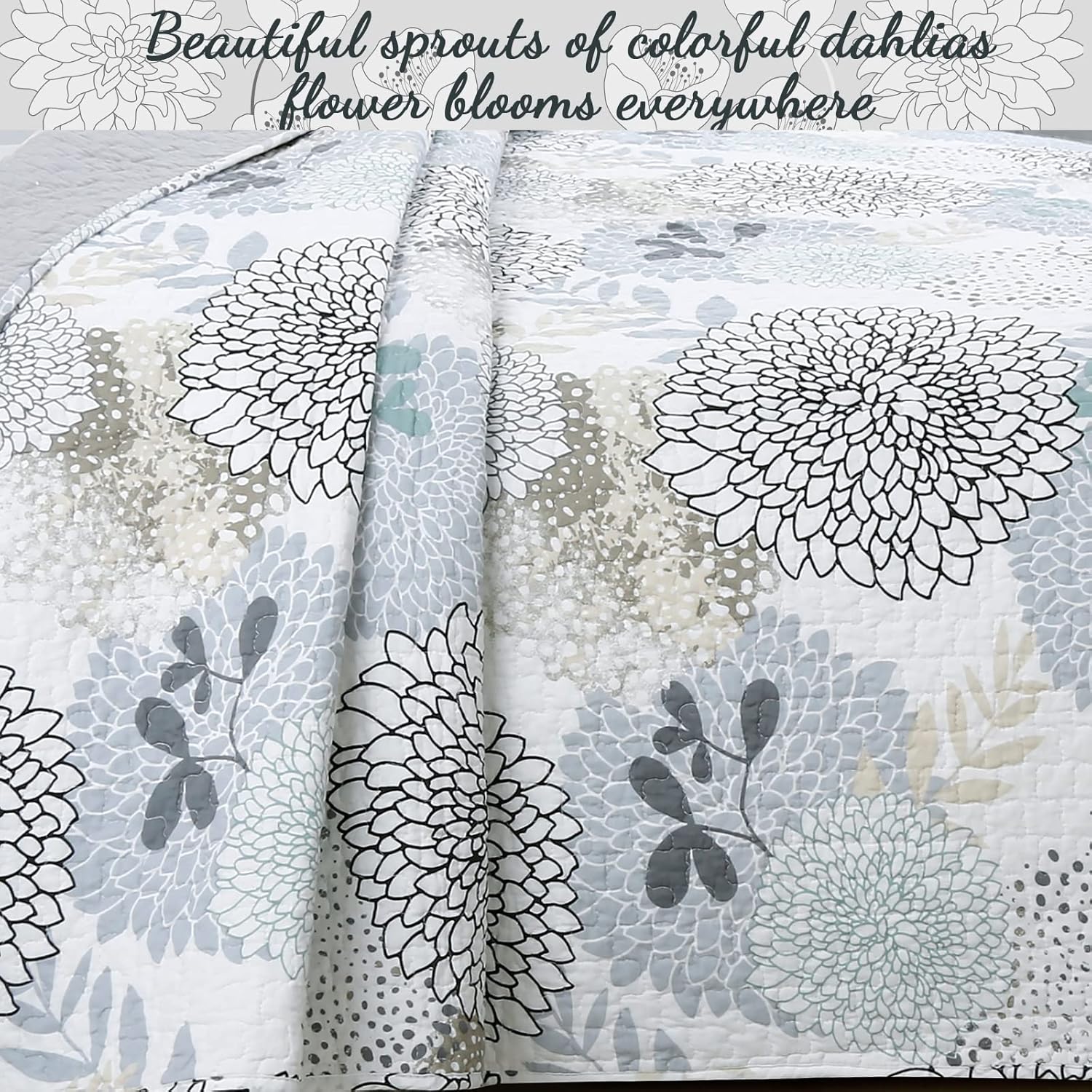 Cozy Line Home Fashions Reversible Quilt Bedding Set