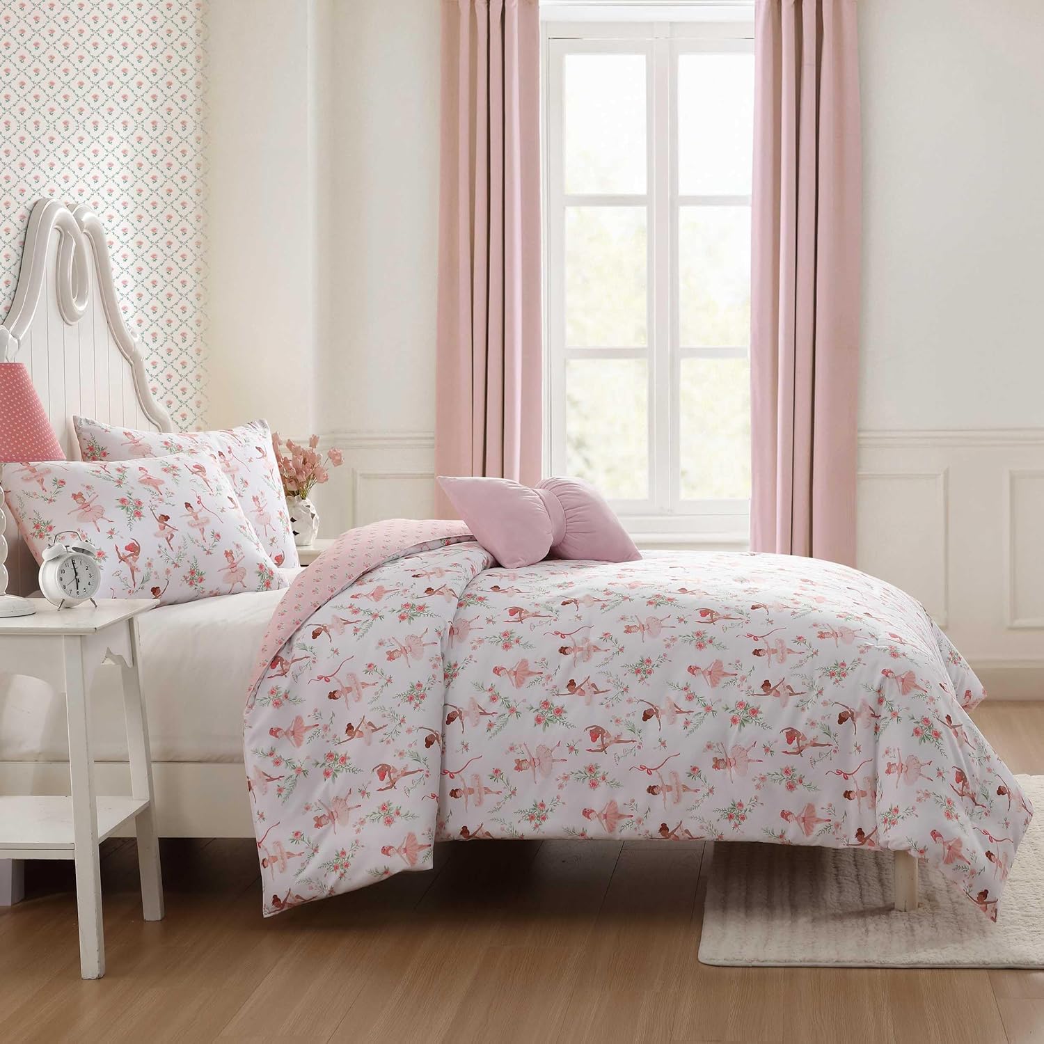 Laura Ashley Kids Comforter Set - Ballerina Divas Pink Twin