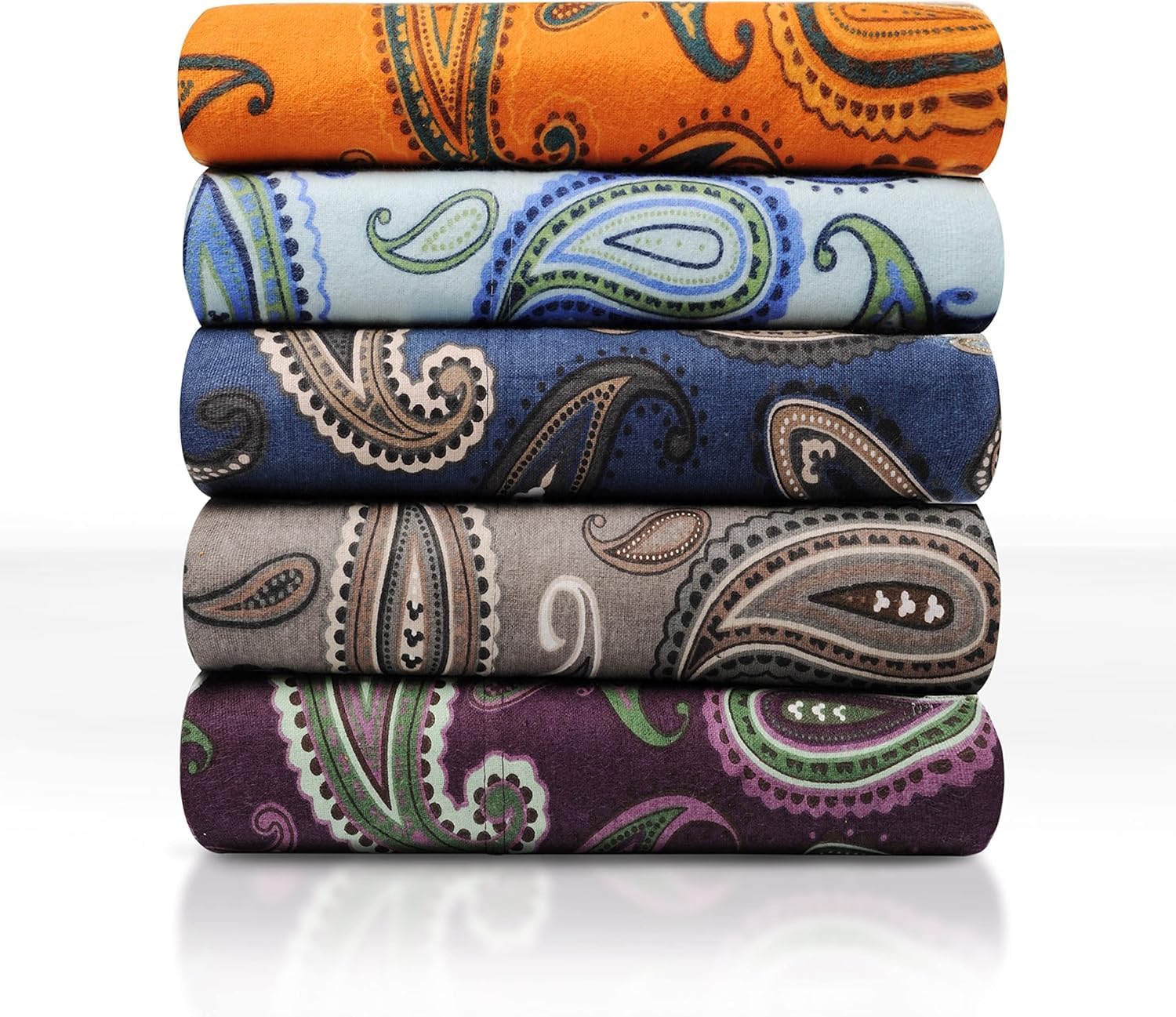 Superior Flannel Cotton Sheet Set Paisley or Solid Twin XL Charcoal