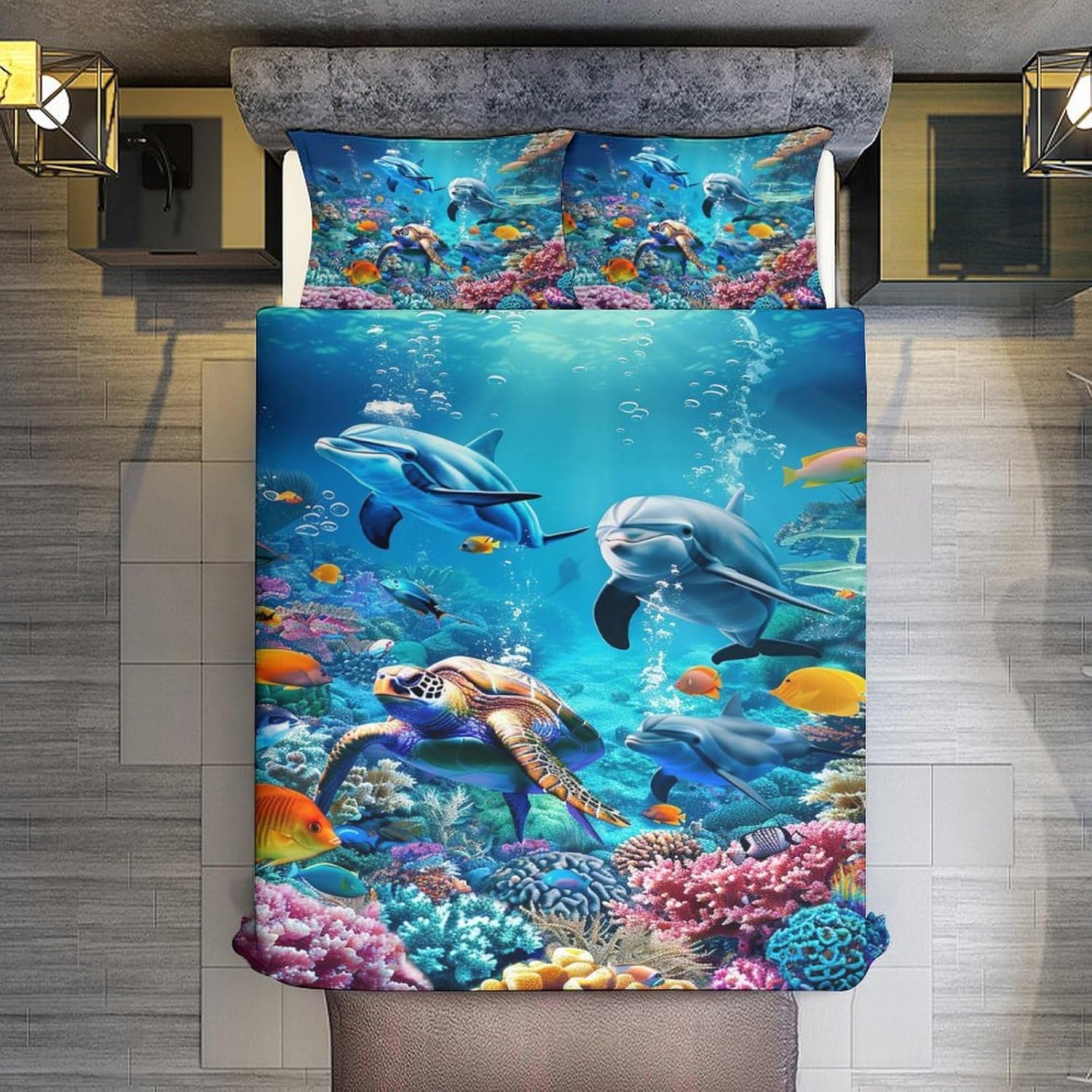 Lovira Ocean Animal 3D Print Comforter Set with Pillowcases