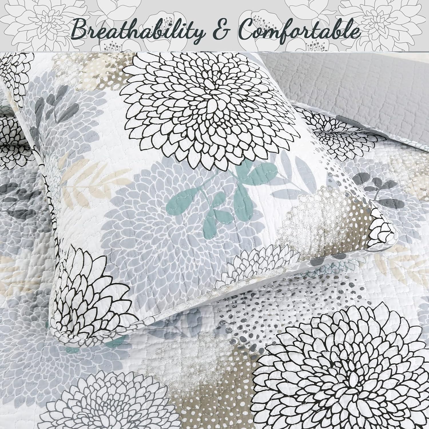 Cozy Line Home Fashions Reversible Quilt Bedding Set