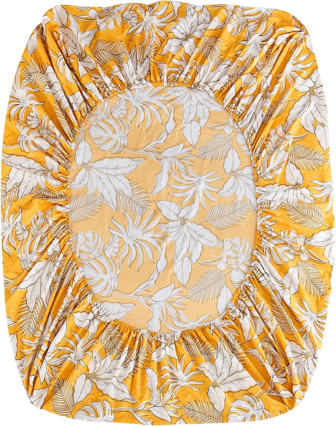 Gogreen 3PC Twin XL Sheet Set - Yellow Leaves