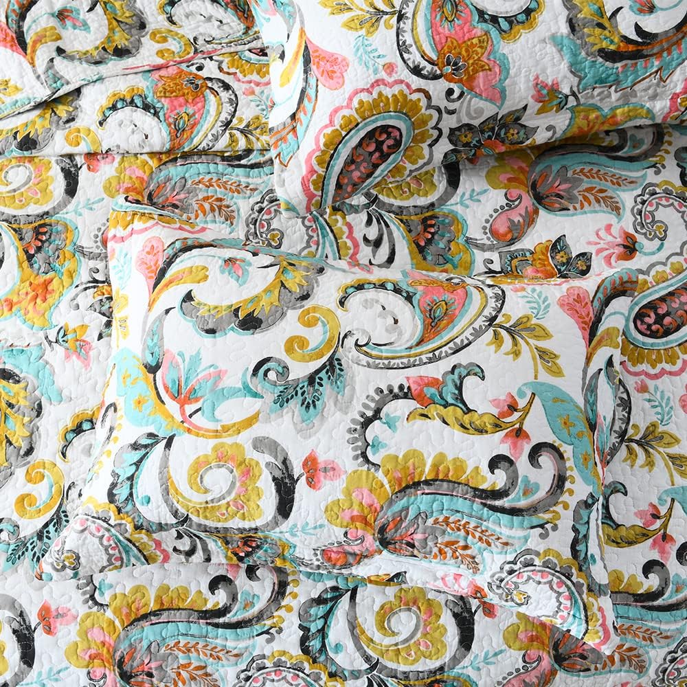 VISIMISI Cotton Reversible Quilt Set King Size
