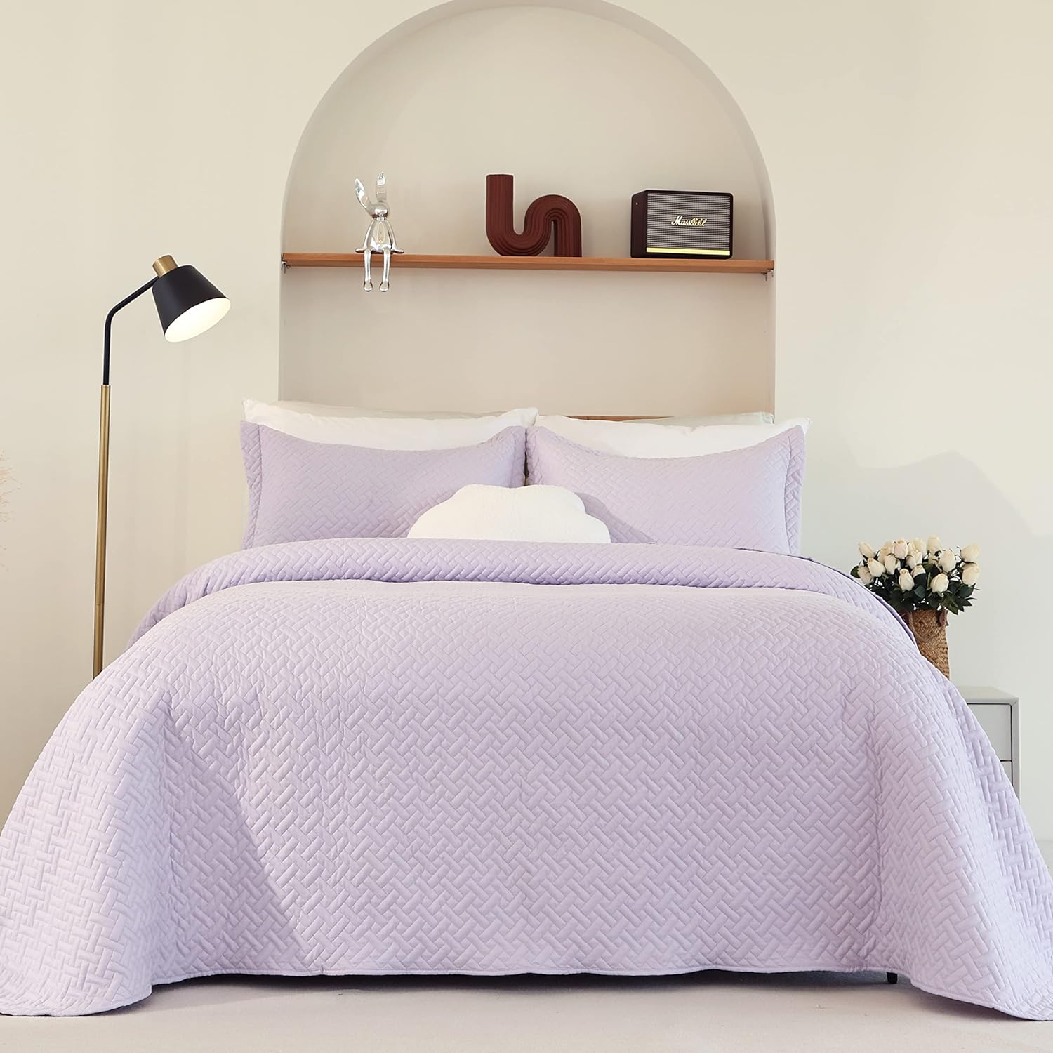 Cmfshape Bedspread Twin Size Herringbone Design 1