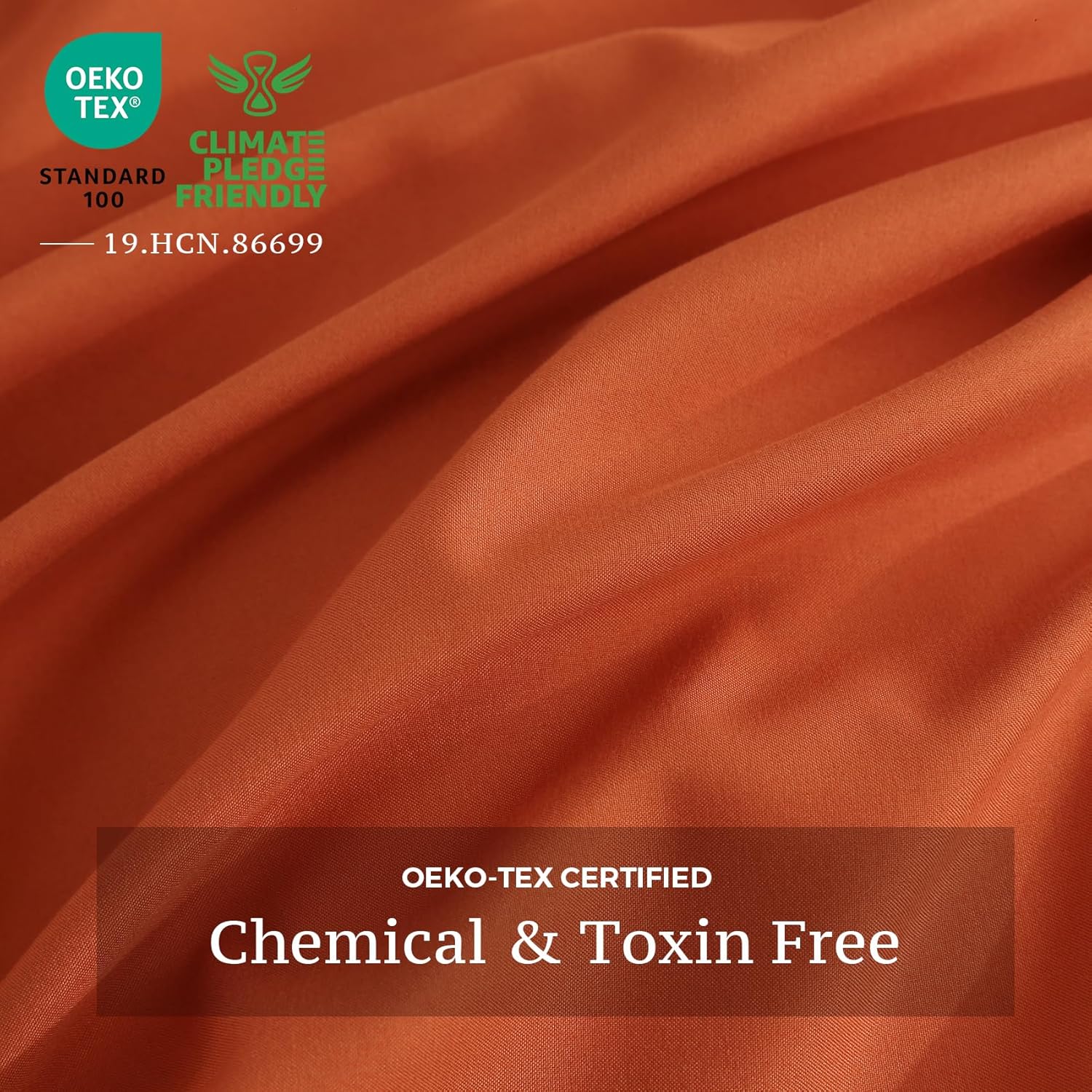 JSD Burnt Orange Duvet Cover Set Twin Size 2 Piece