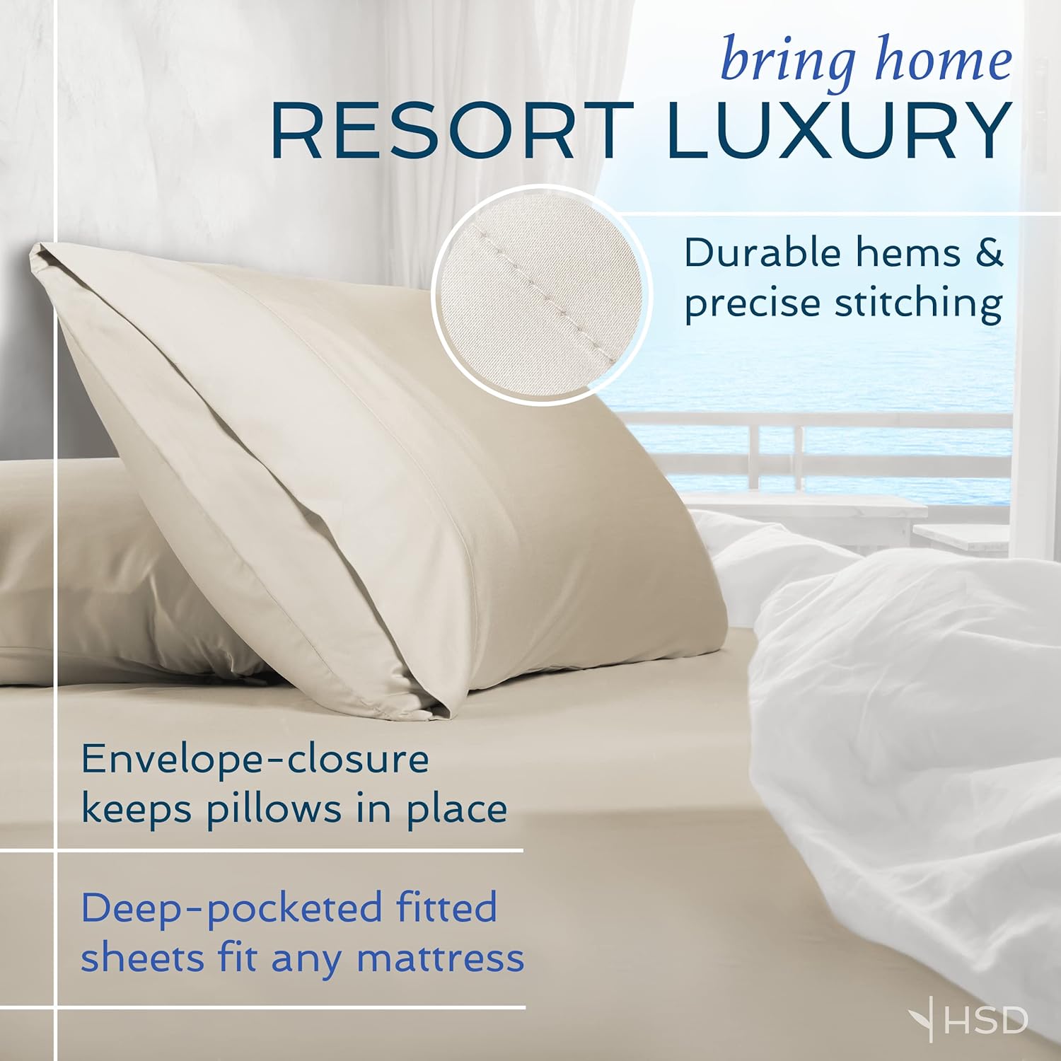 Hotel Sheets Direct 3 Piece Twin Size Bamboo Sheet Set