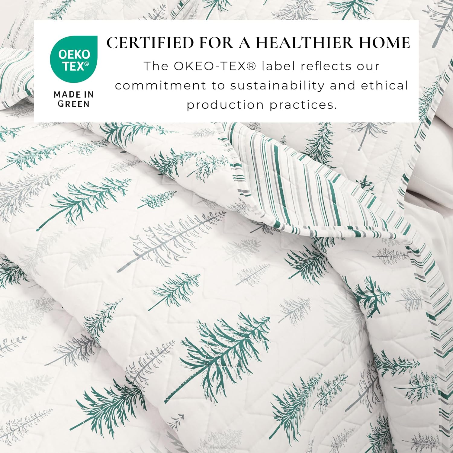 Great Bay Home Rustic Cabin Quilt Set - KingCalifornia King
