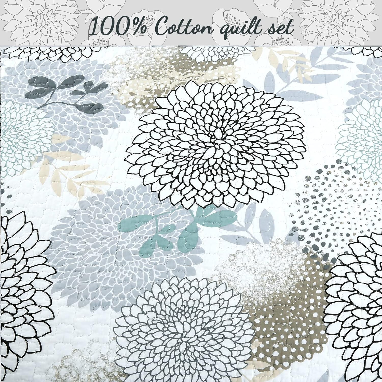 Cozy Line Home Fashions Reversible Quilt Bedding Set