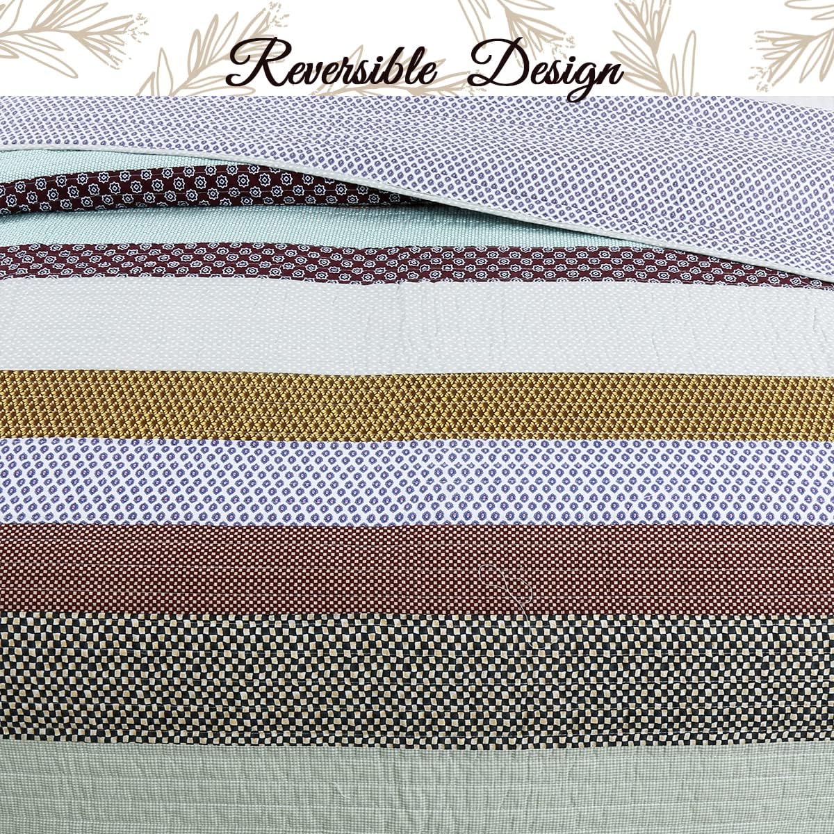 Cozy Line 100 Cotton Reversible Quilt Set