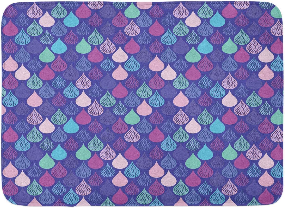 Ambesonne Geometric Bath Mat with Non-Slip Backing