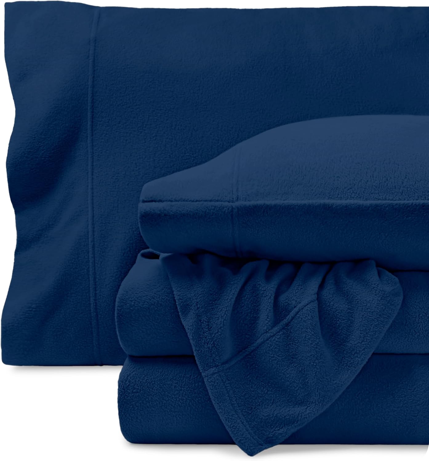 Bare Home Super Soft Fleece Sheet Set Twin XL Dark Blue