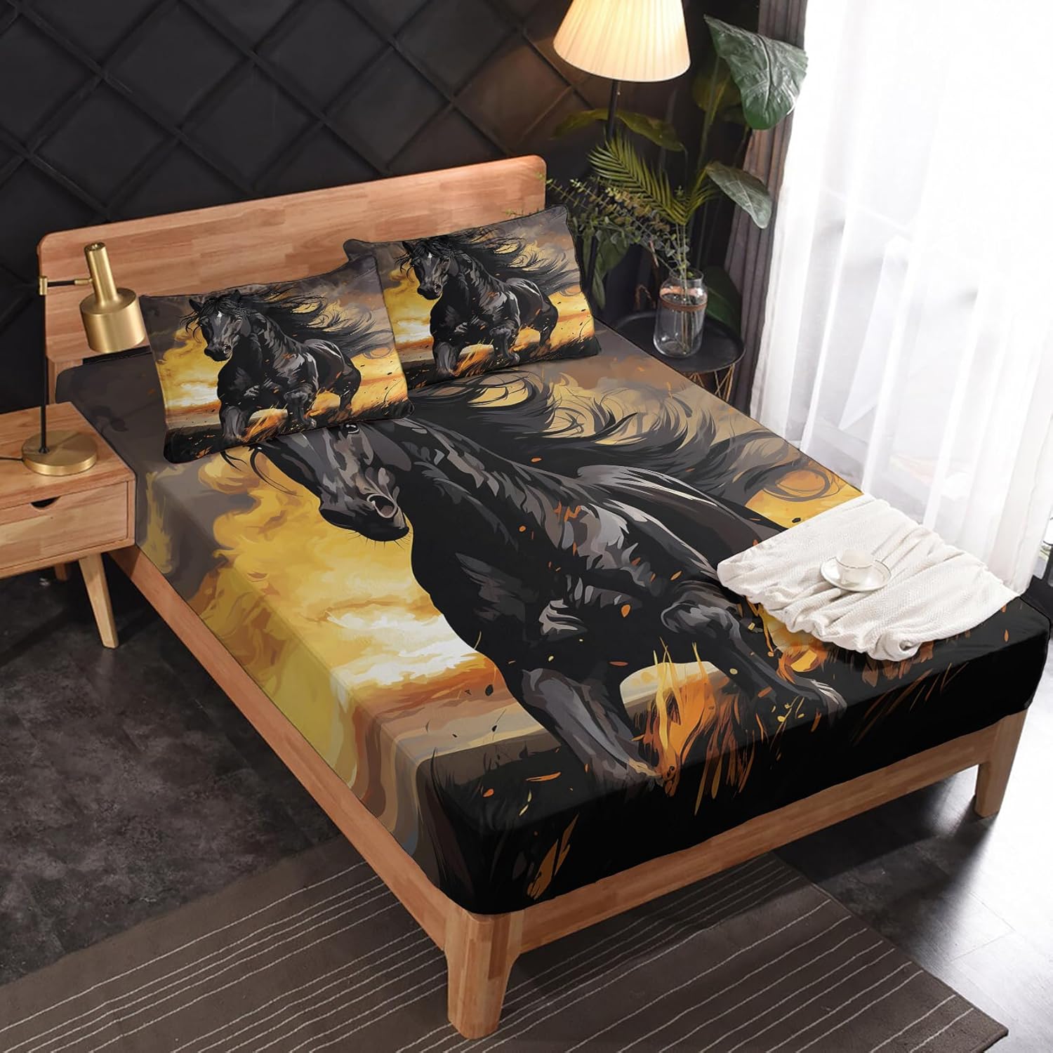 Fizzenobia Cal King Sheets - Boys Western Patterned Bedding Set