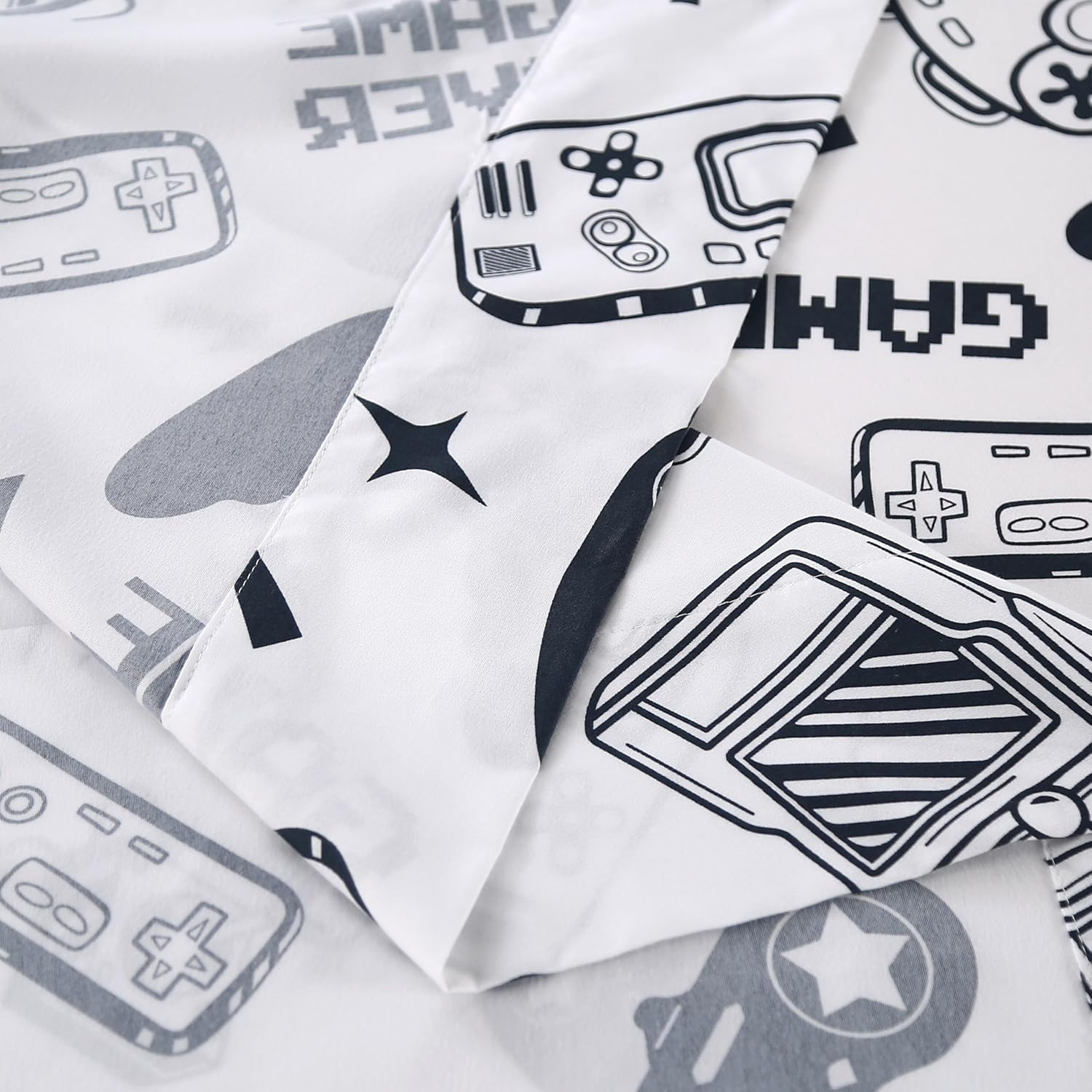 SDIII White Gamer Duvet Cover Set Twin with Pillowcases