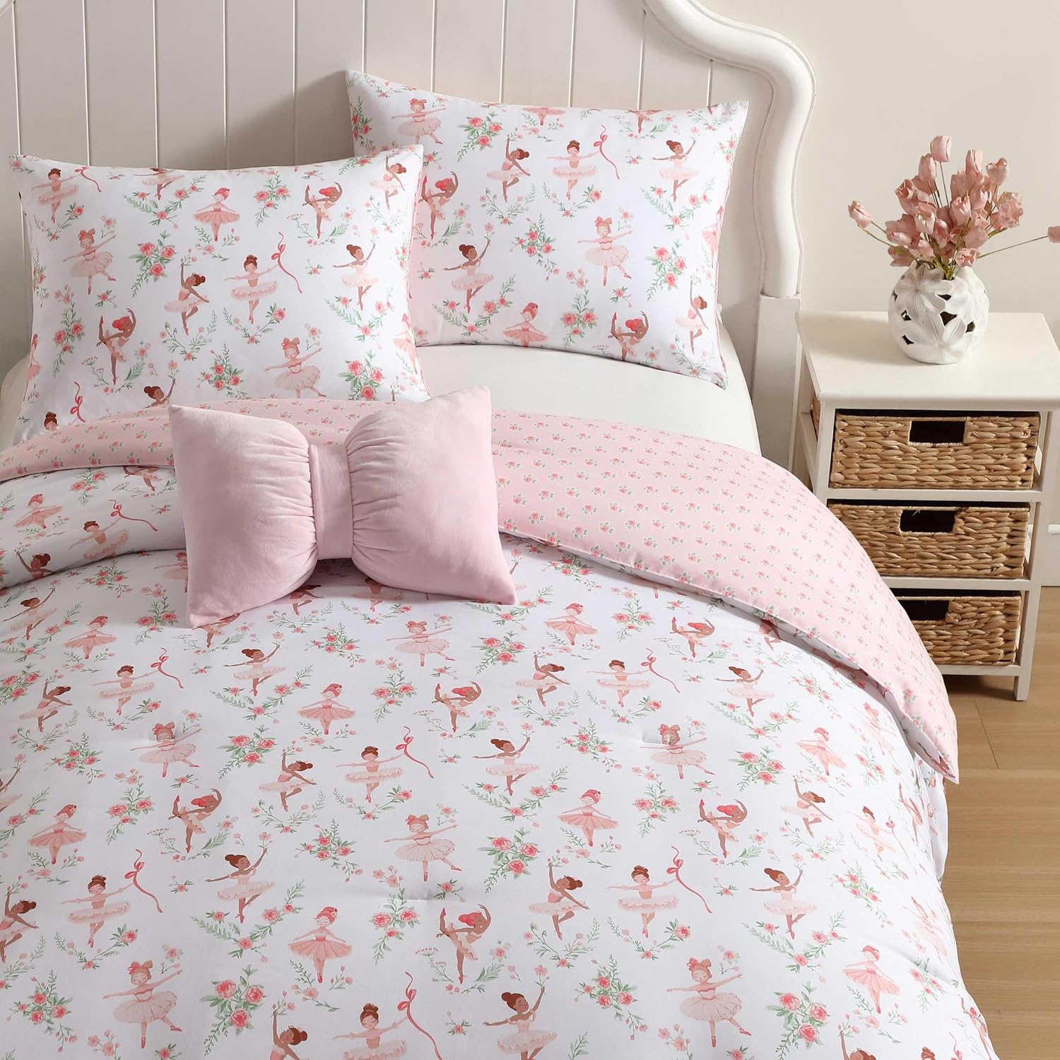 Laura Ashley Kids Comforter Set - Ballerina Divas Pink Twin
