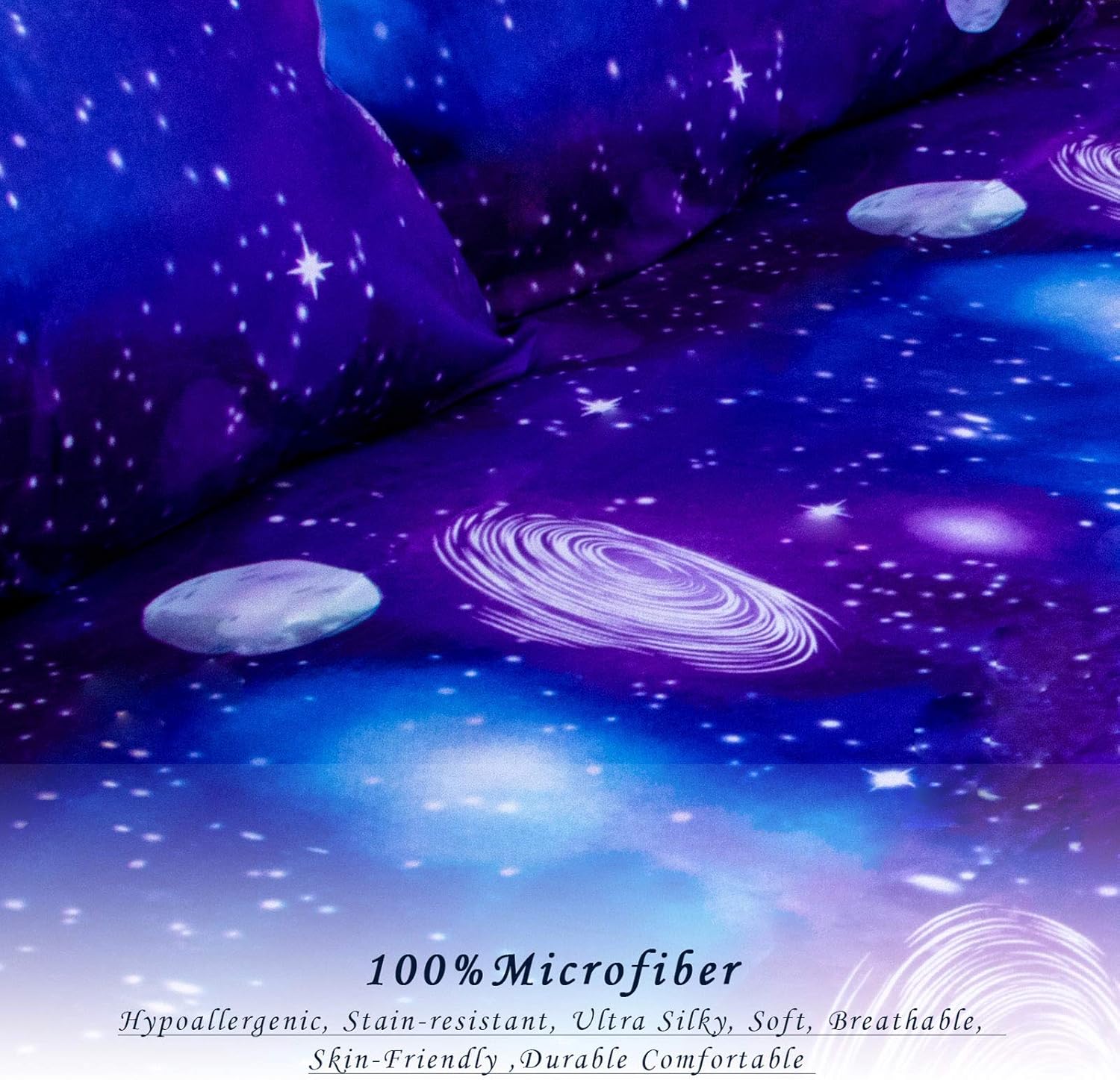Galaxy Outer Space Sheet Set 3 pcs Purple Twin