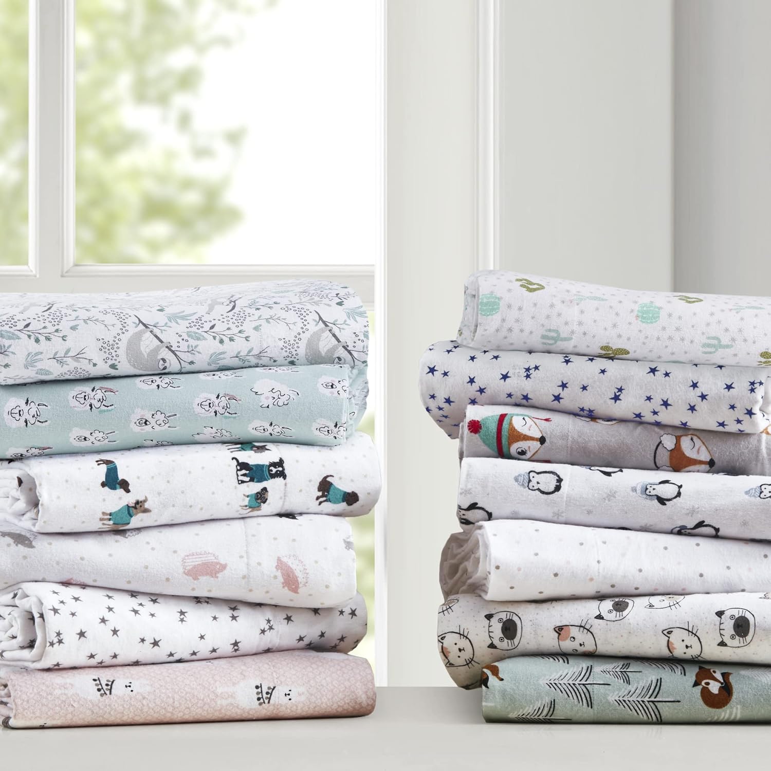 Intelligent Design Flannel Sheet Set with Animal Prints Twin XL 3 Piece
