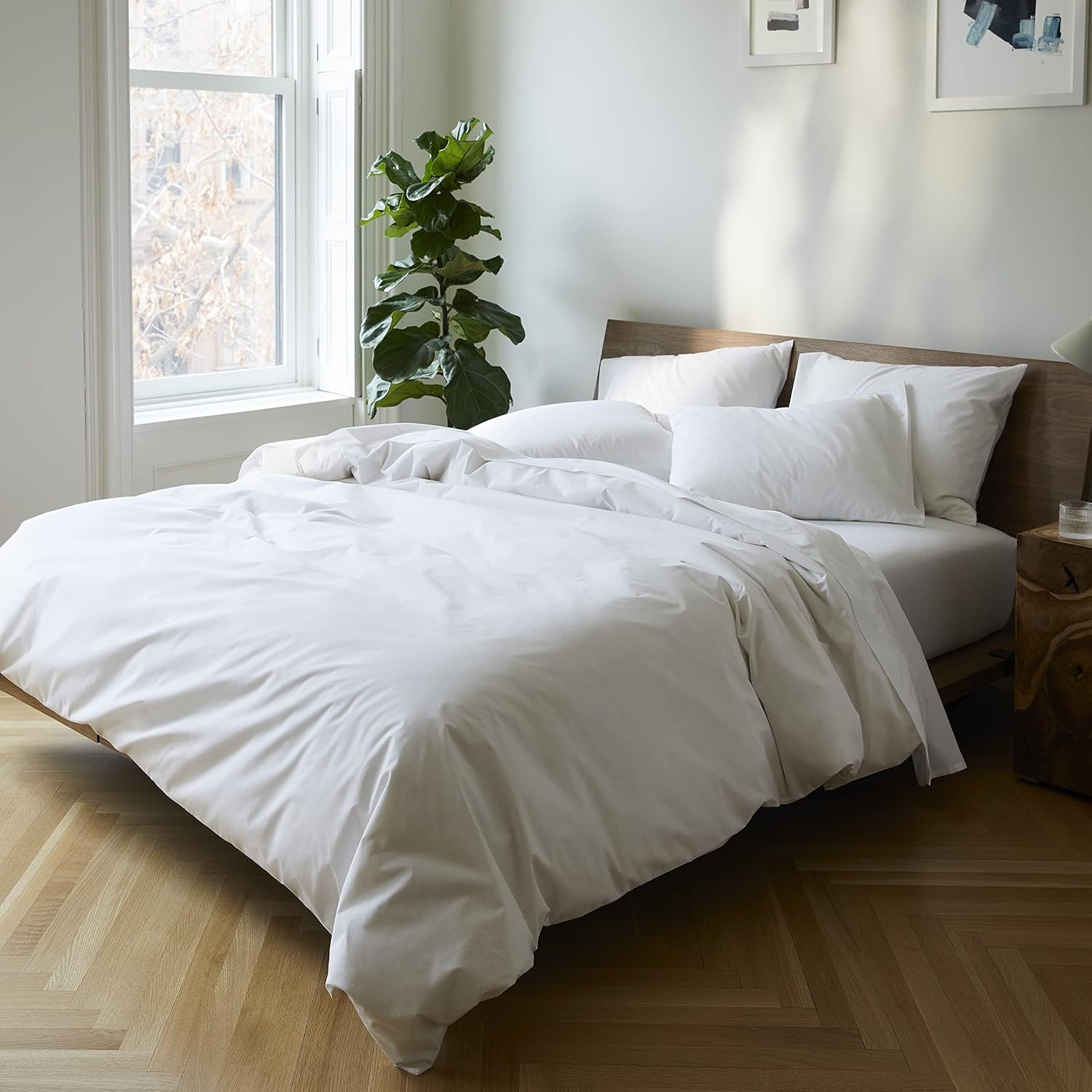 Brooklinen Luxury Sateen Sheet Set 7 Piece King Size White