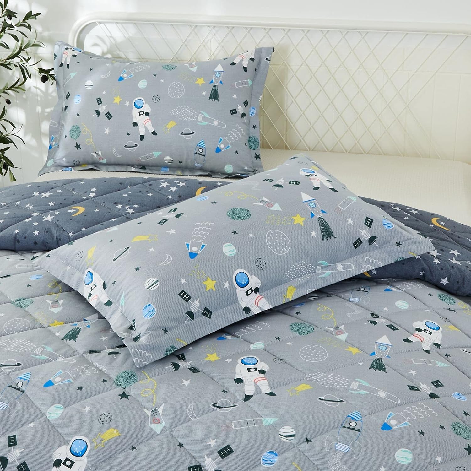 Brandream Kids Space Bedding Set Queen 3-Piece