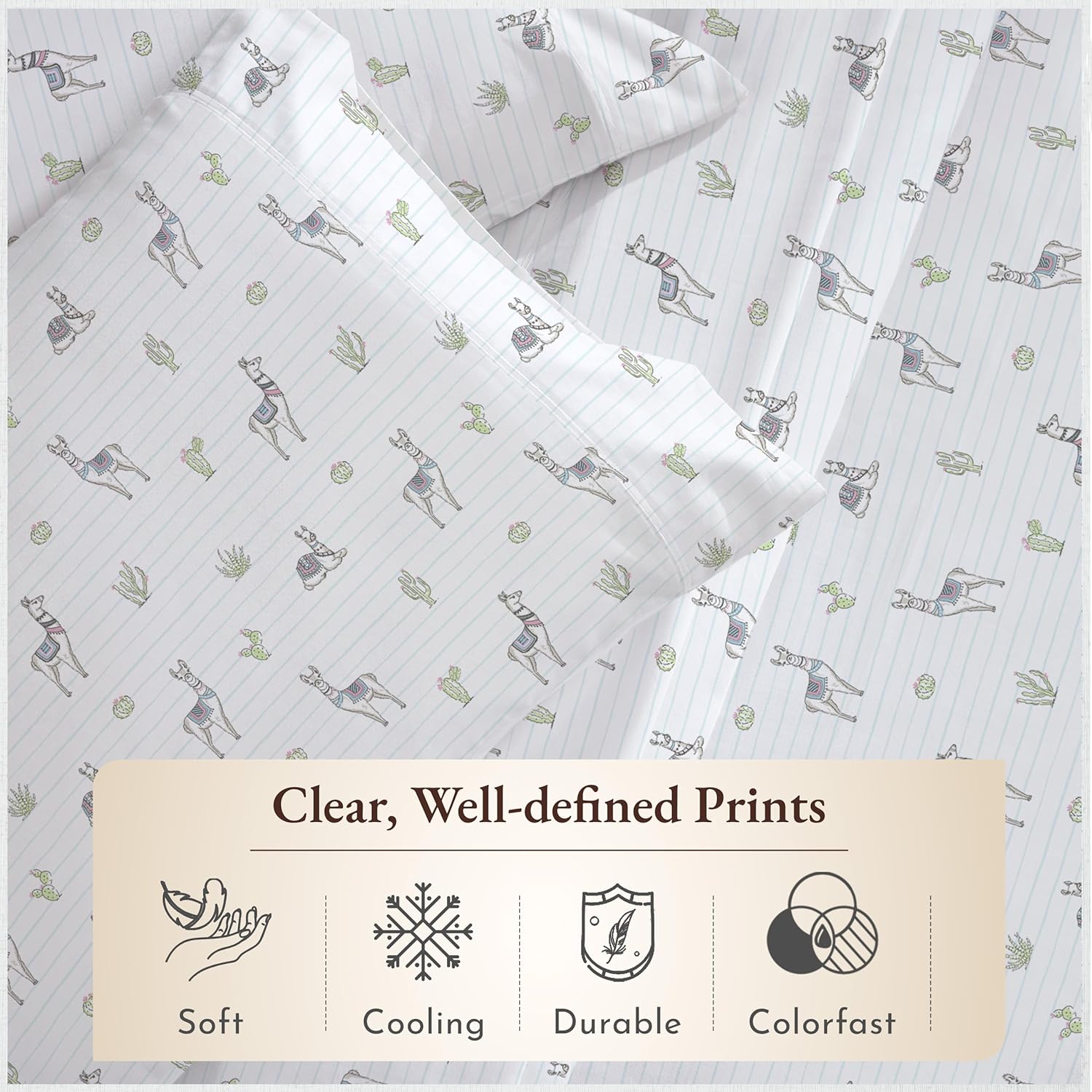 California Design Den Organic Cotton Llama Sheet Set