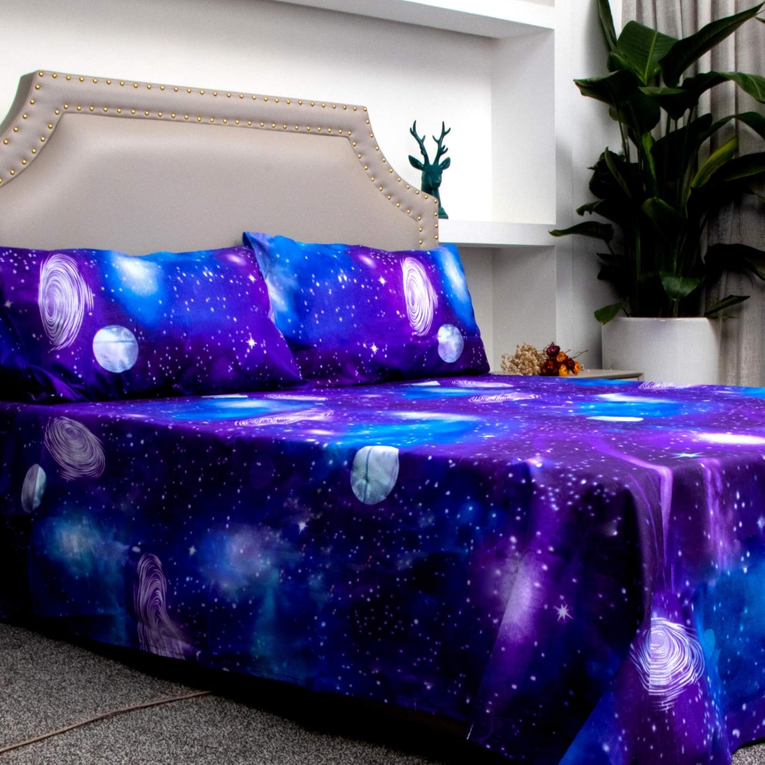 Galaxy Outer Space Sheet Set 3 pcs Purple Twin