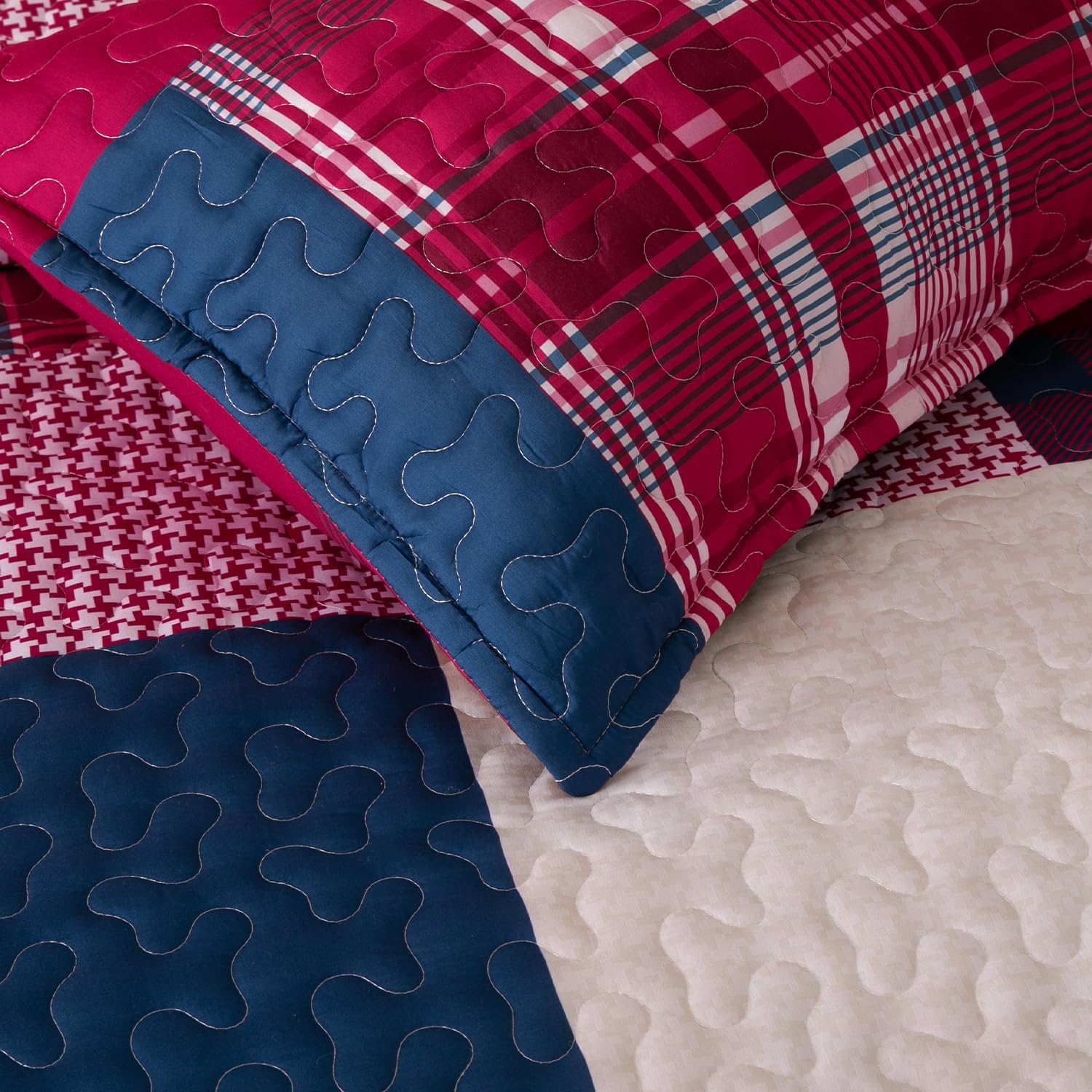 DURLENGEN Boho Quilt Set King 3Pcs