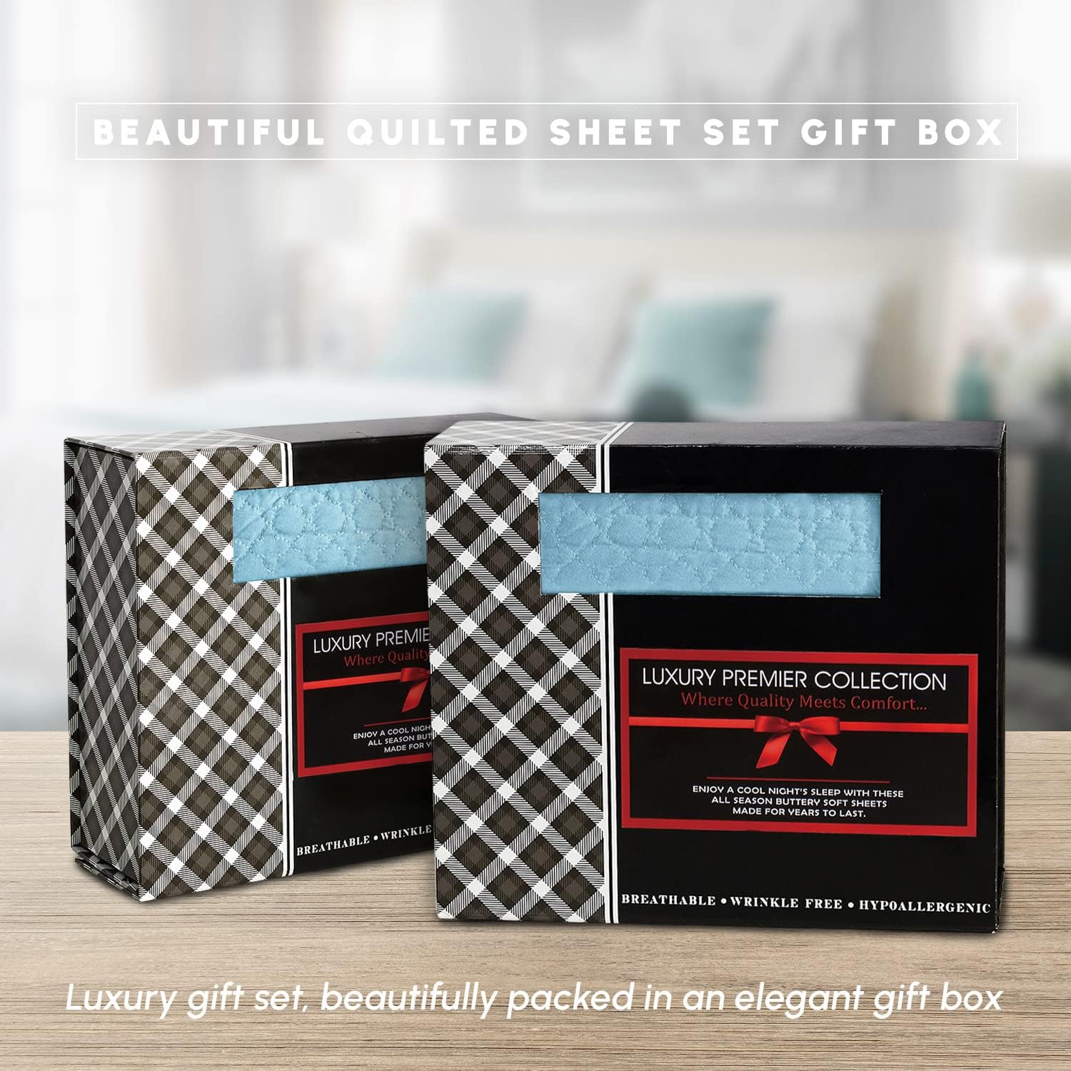 Elegant Comfort 4-Piece Quilted Bed Sheet Set