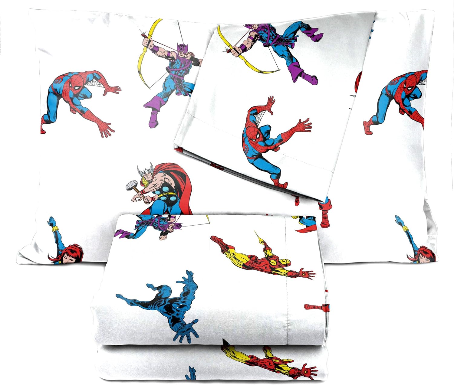 Saturday Park Marvel Avengers Full Sheet Set - 4 Piece Organic Cotton