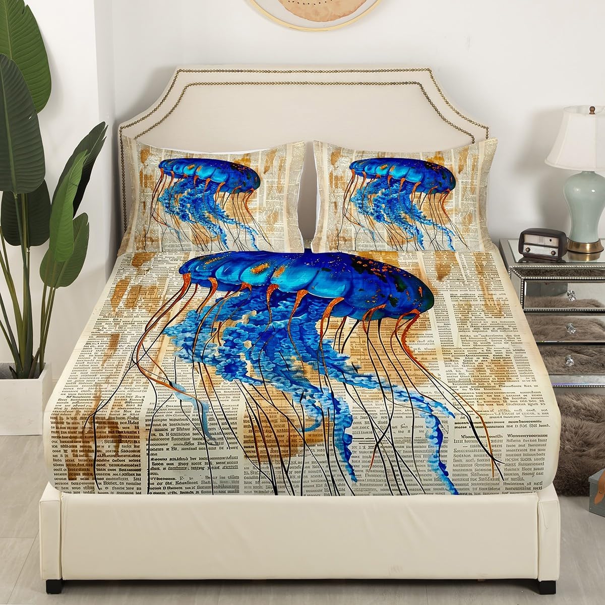 Manfei Jellyfish Bed Sheet Set Twin Size
