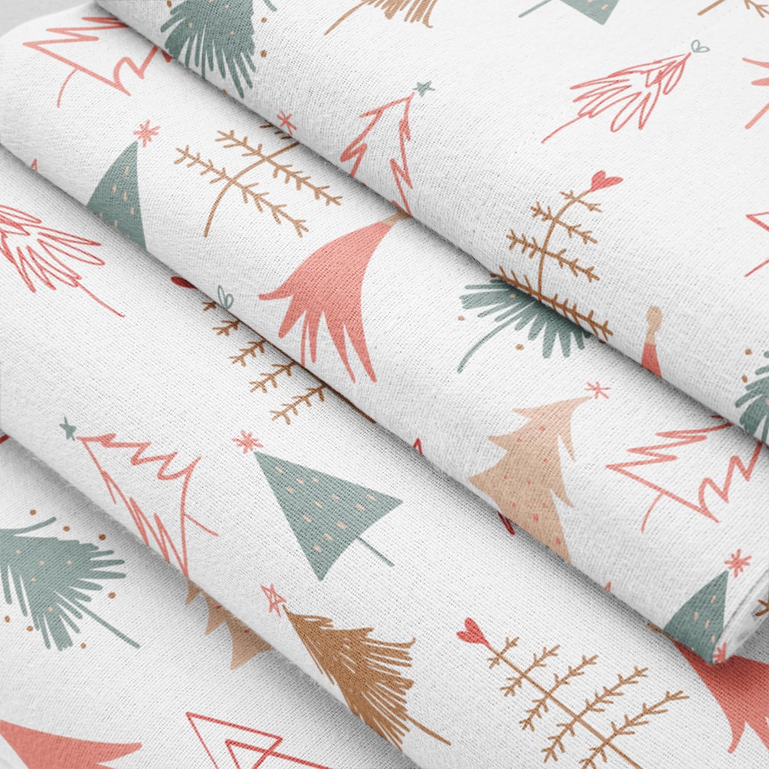 CGK Unlimited Flannel Christmas Cal King Sheets