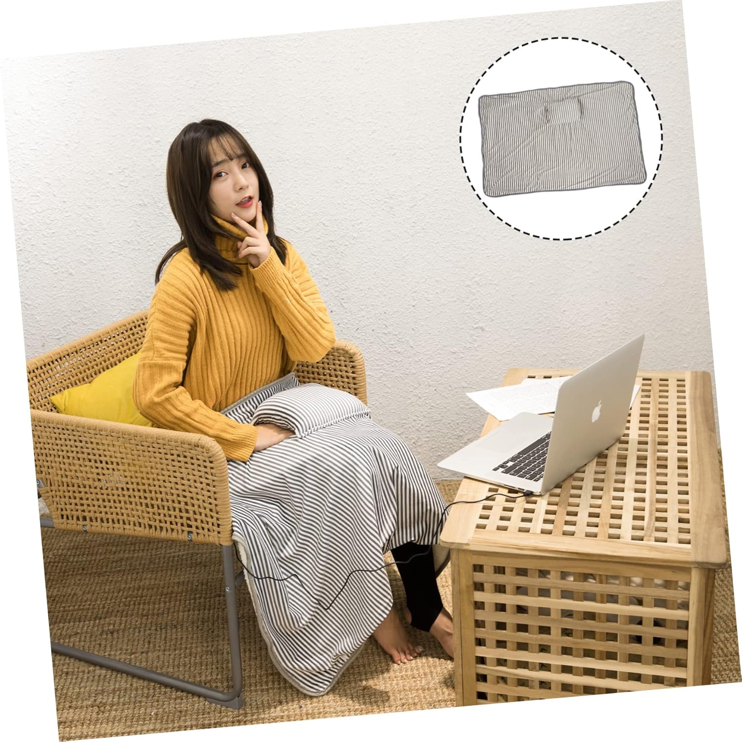 Zerodeko 1pc Electric Heated Blanket for Home and Travel