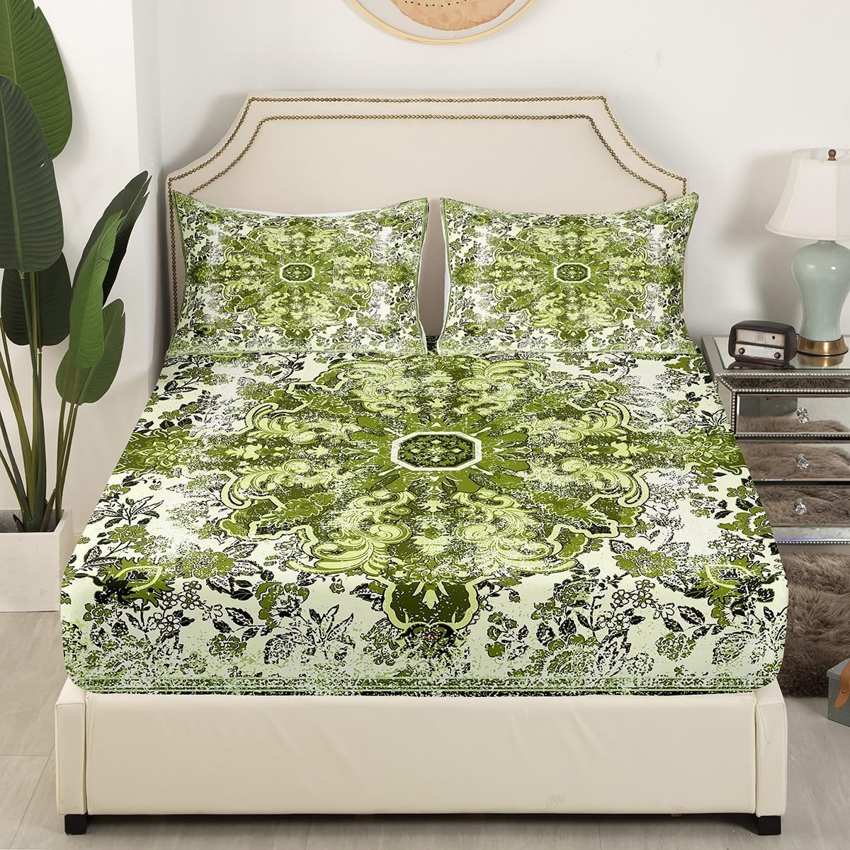 Erosebridal Ethnic Floral Twin Bed Sheet Set