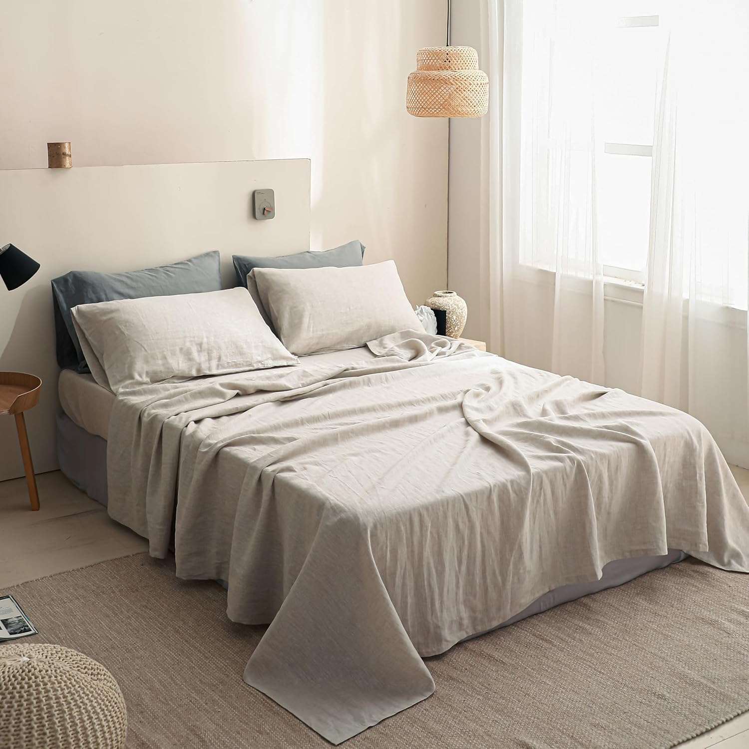 SimpleOpulence 100 Linen California King 4-Piece Set