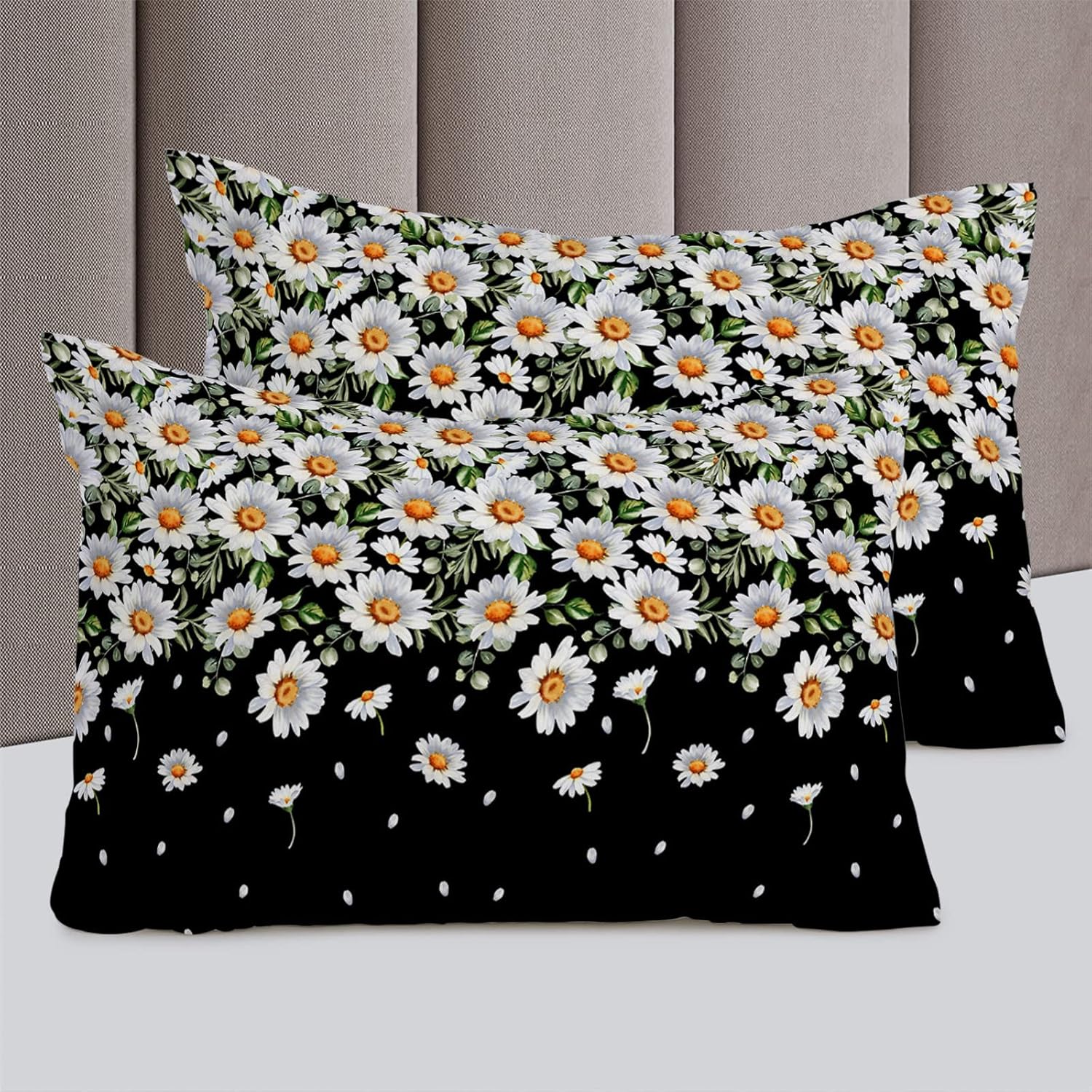 OComster California King Duvet Cover Set with Weeping Flowers Print