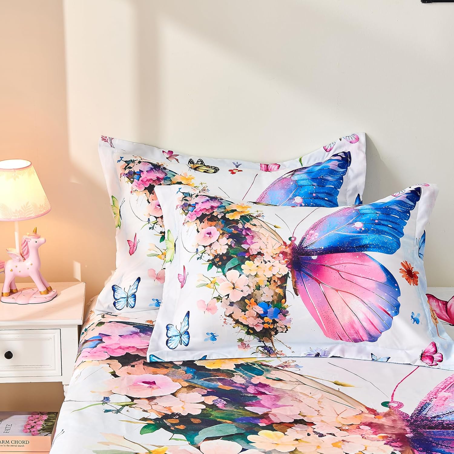 7 Piece Butterfly Comforter Set Twin Size