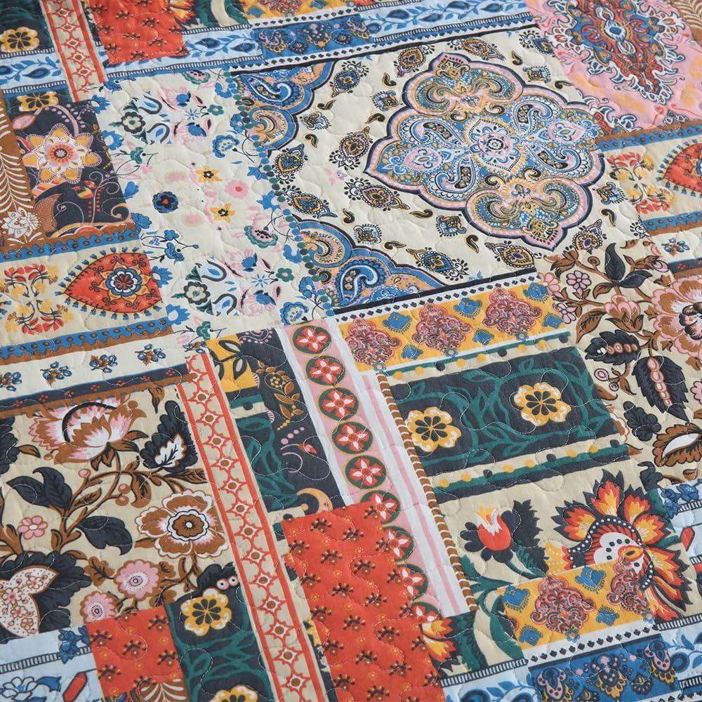 VISIMISI Cotton Reversible Quilt Set King Size 1