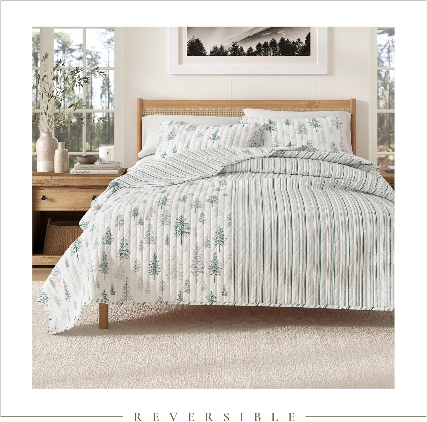 Great Bay Home Rustic Cabin Quilt Set - KingCalifornia King
