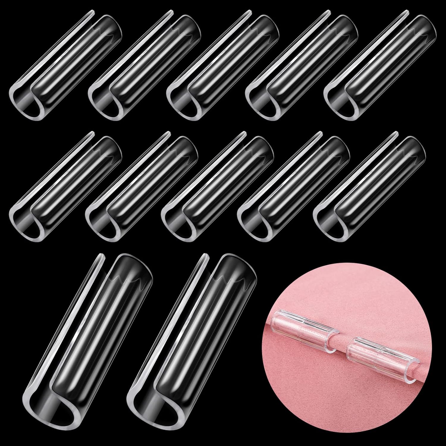 Yookeer 12 Pcs Clear Bed Sheet Grippers