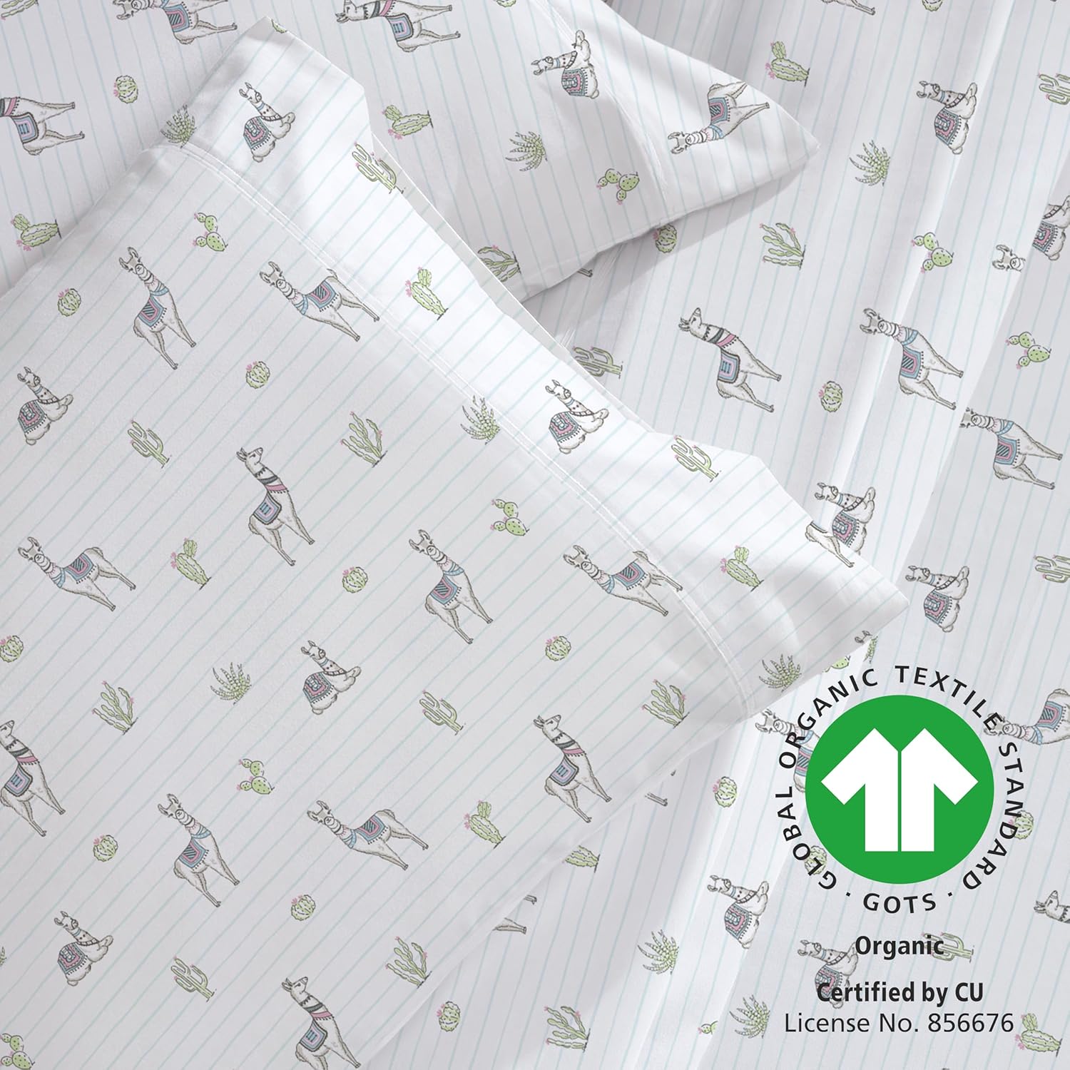 California Design Den Organic Cotton Llama Sheet Set