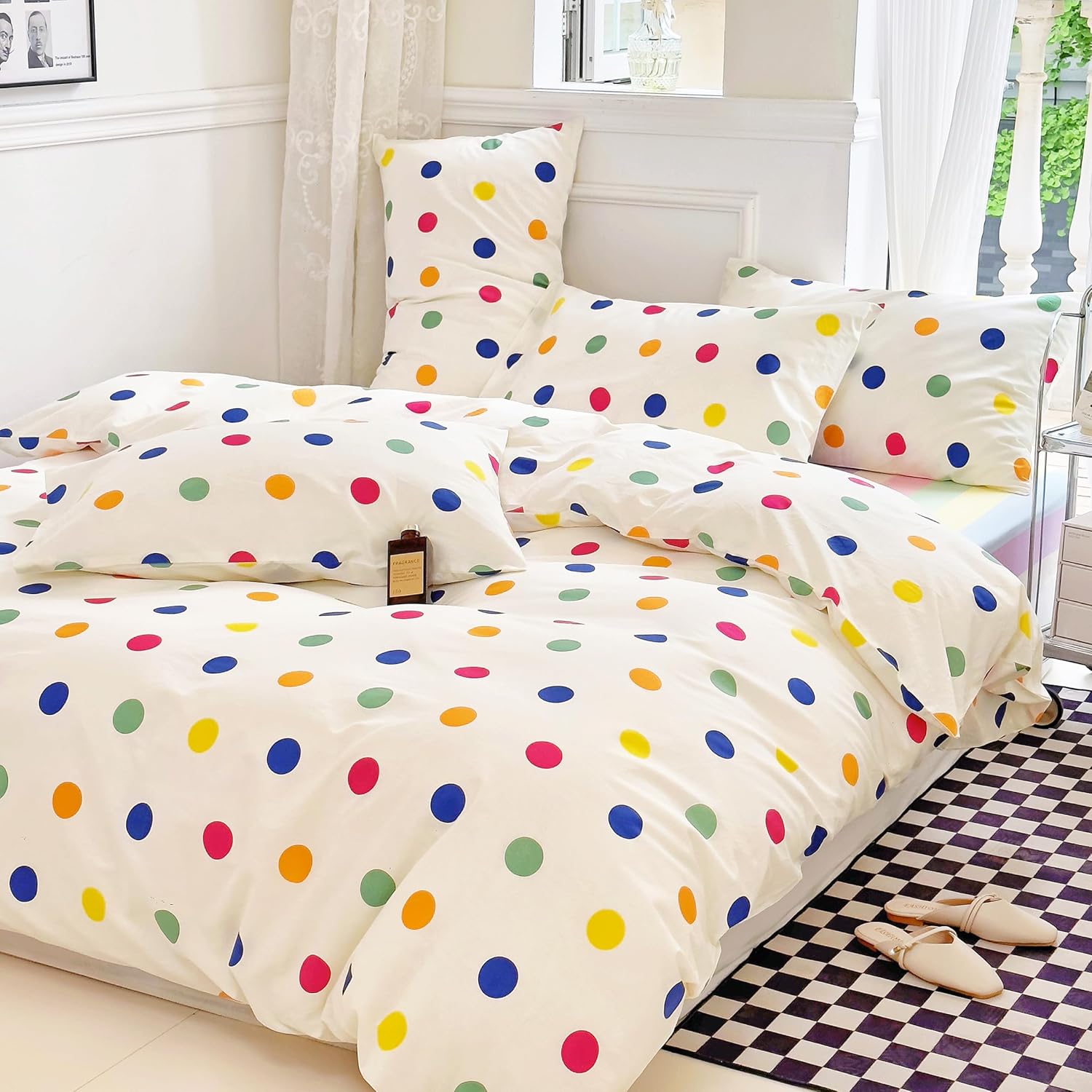 MEJU Duvet Cover Set with Zipper 3 Pcs