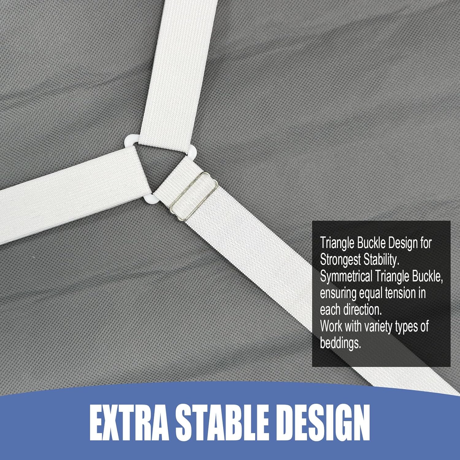 Tuyeabc Bed Sheet Straps PLUS for Twin Queen King Mattress 1