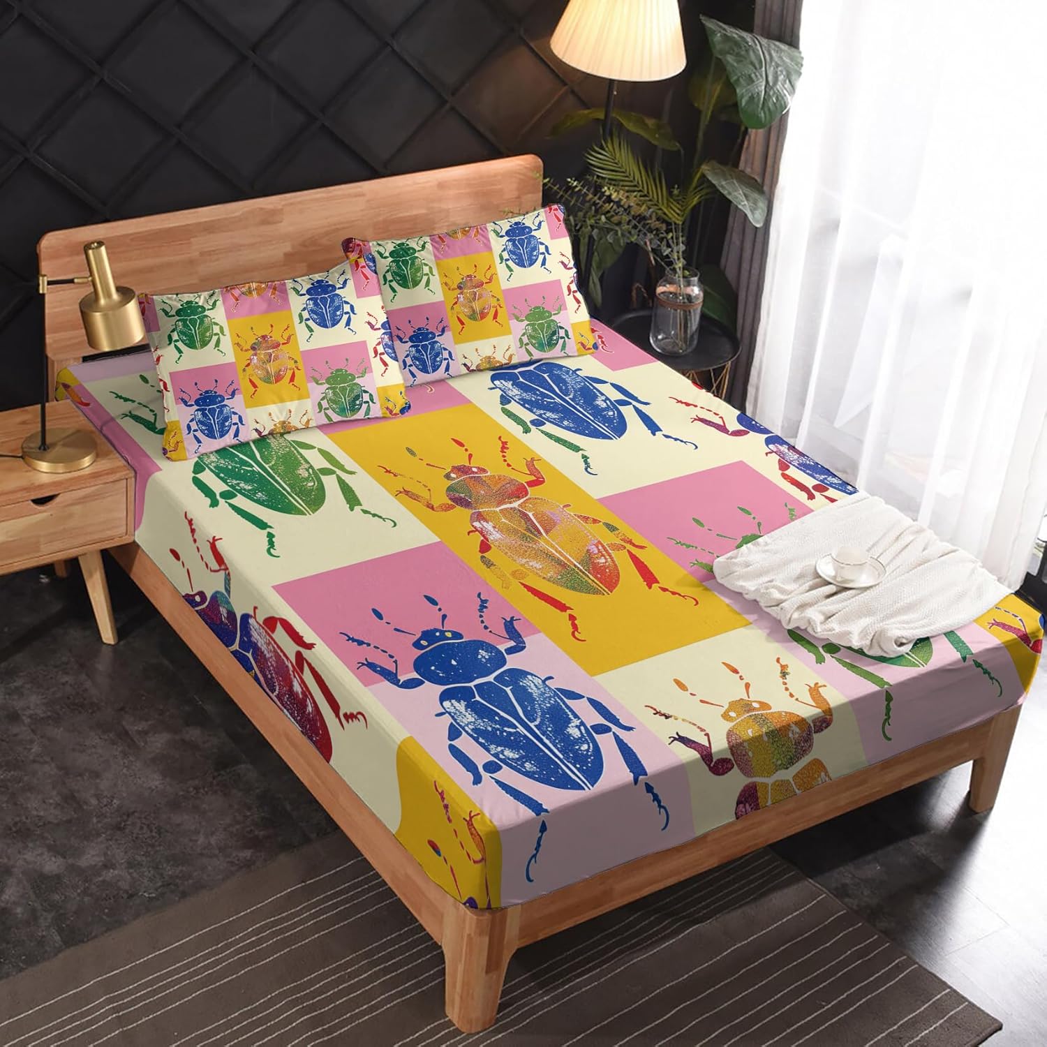 Fizzenobia Bug Sheets Twin XL Set - Kids Bedding Decor