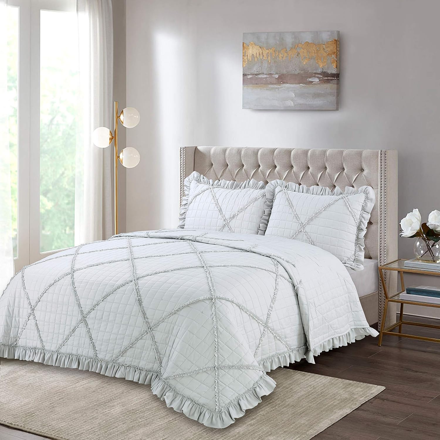 Marina Decoration Shabby Chic Quilt Set with Pillow Shams