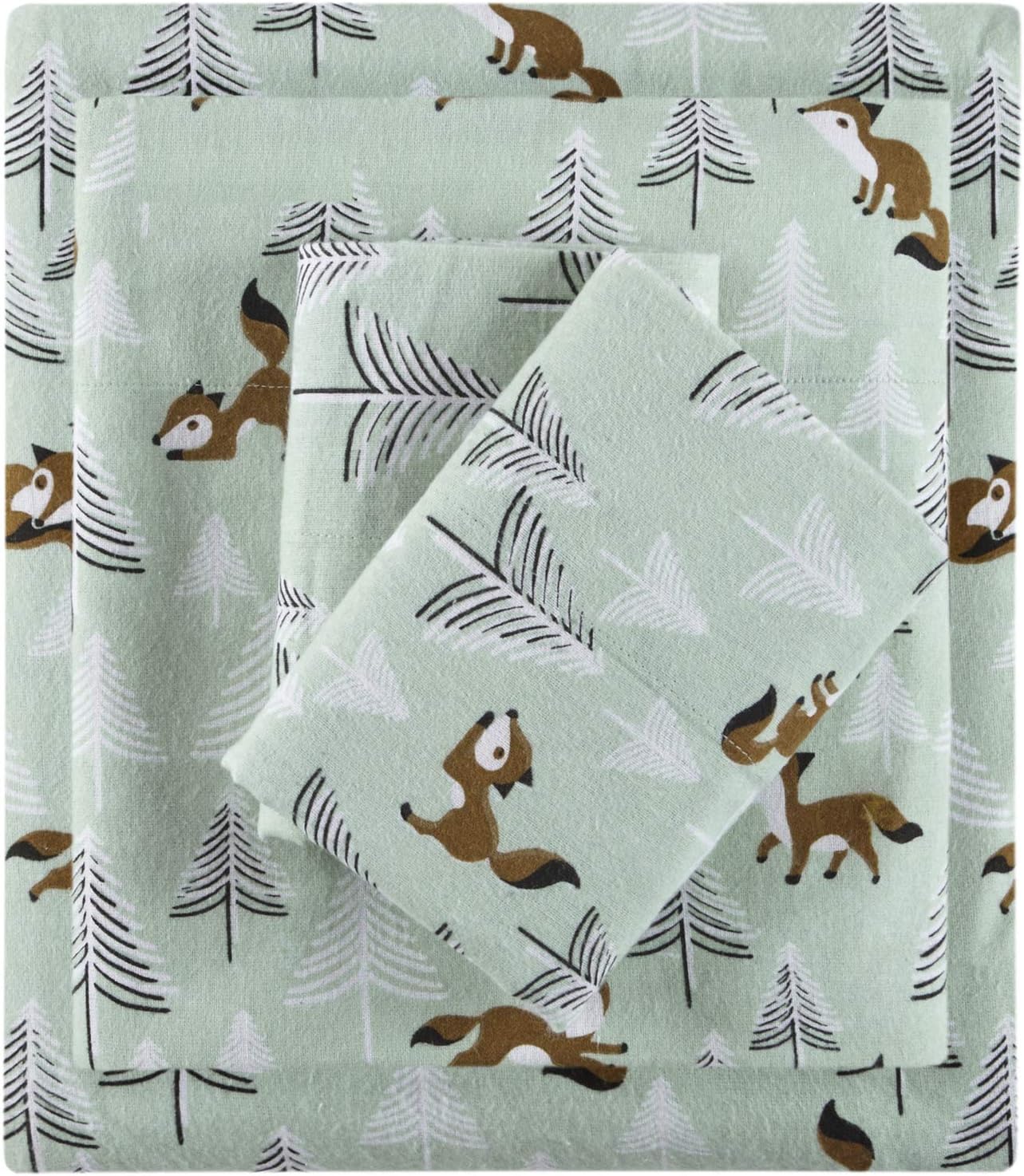 Intelligent Design Flannel Sheet Set with Animal Prints Twin XL 3 Piece