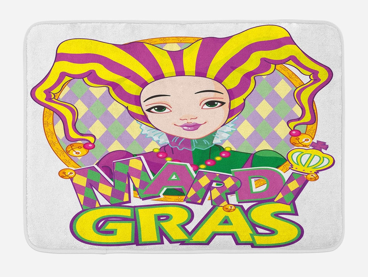 Ambesonne Mardi Gras Bath Mat 302 x 20