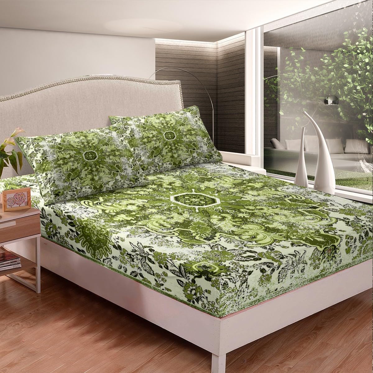 Erosebridal Ethnic Floral Twin Bed Sheet Set