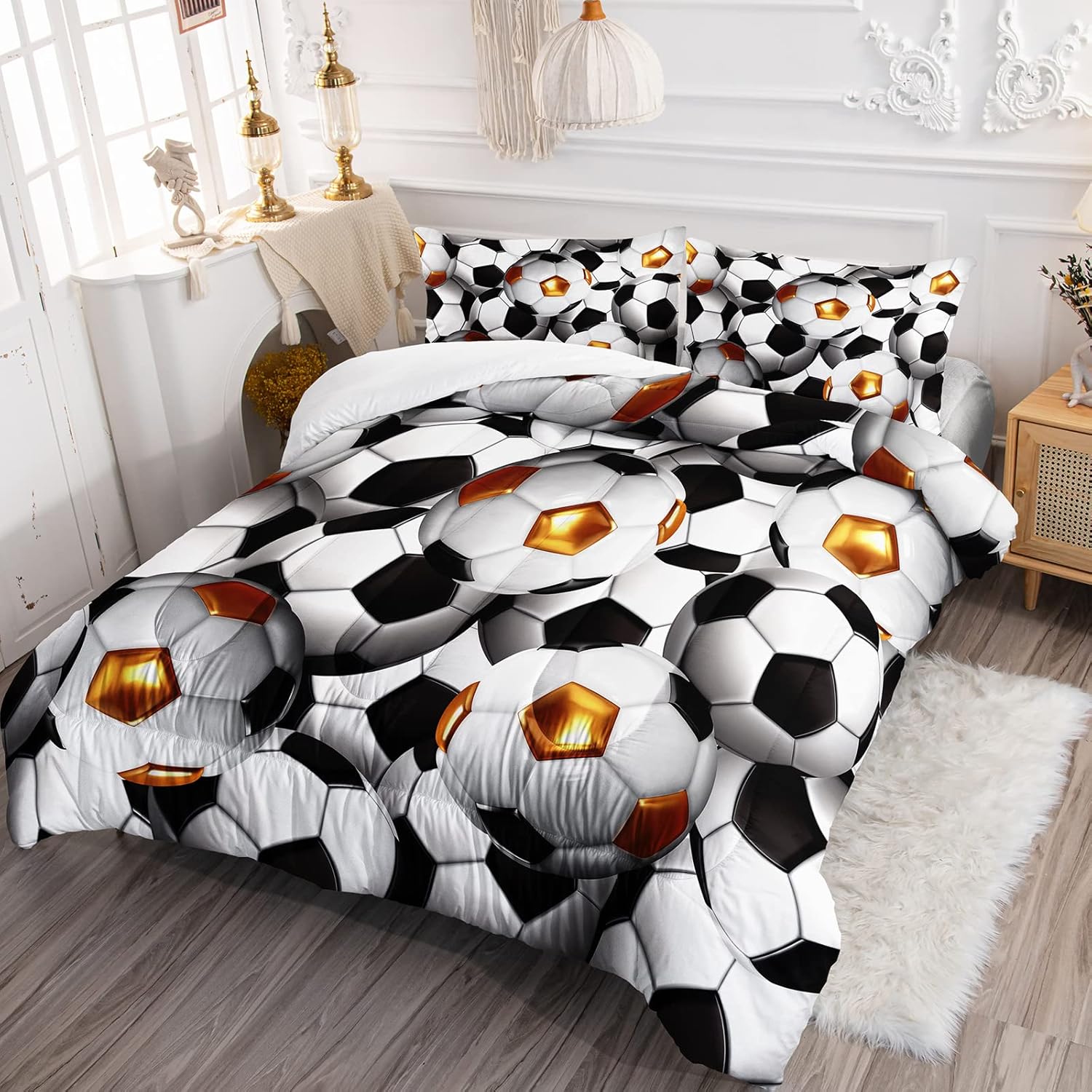 BailiPromise Soccer Comforter Set Queen Size 1