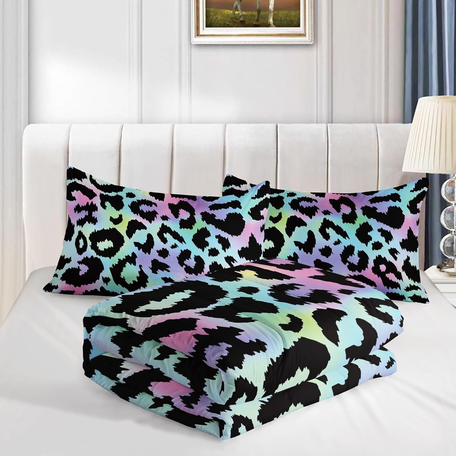 Smell Sunshine Kids Comforter Set Leopard Print Twin